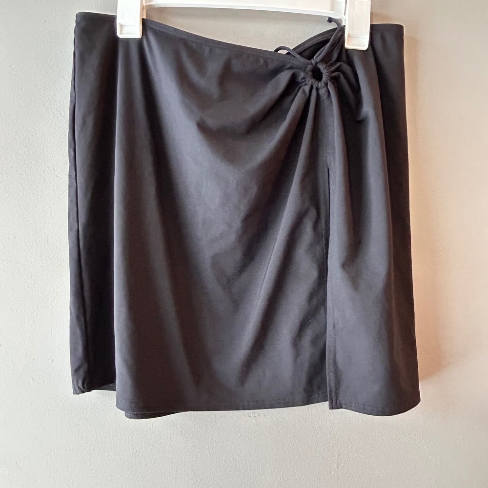 Lands End Black Swim Skirt With Tie Detail‎ Size 14